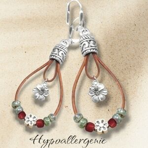 NWT Hypoallergenic Beaded Boho Earrimgs